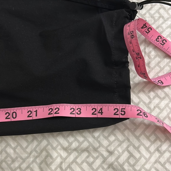 Black High-Waist Cargo parachute joggers with drawstring cuffs - Picture 8 of 9